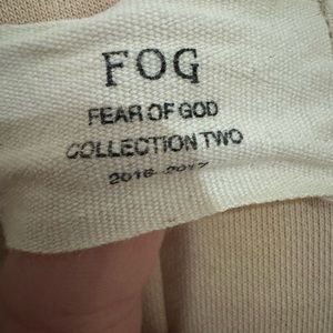Fear of God 2nd Collection beige Sherpa Hoodie Boa Parka Size L